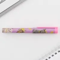 Ручка шариковая синяя паста 0.7 мм с колпачком &laquo;Котики&raquo; пластик