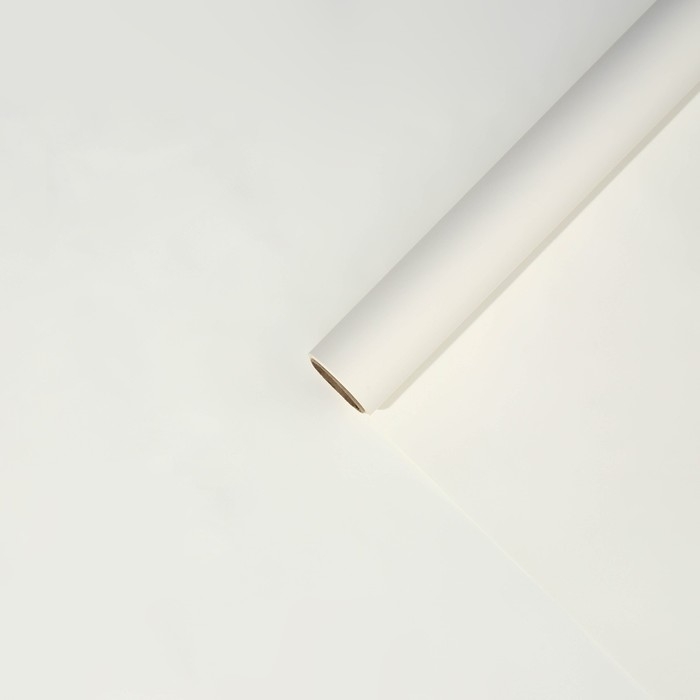 Плёнка для цветов упаковочная матовая &laquo;Белая&raquo;, 0.5 x 8 м, 55мкм