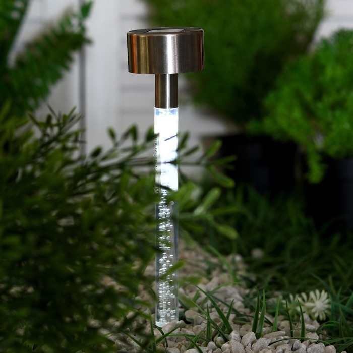 Садовый светильник на солнечной батарее &laquo;Пузырьки&raquo;, 5 &times; 36 &times; 5 см, 1 LED, свечение белое