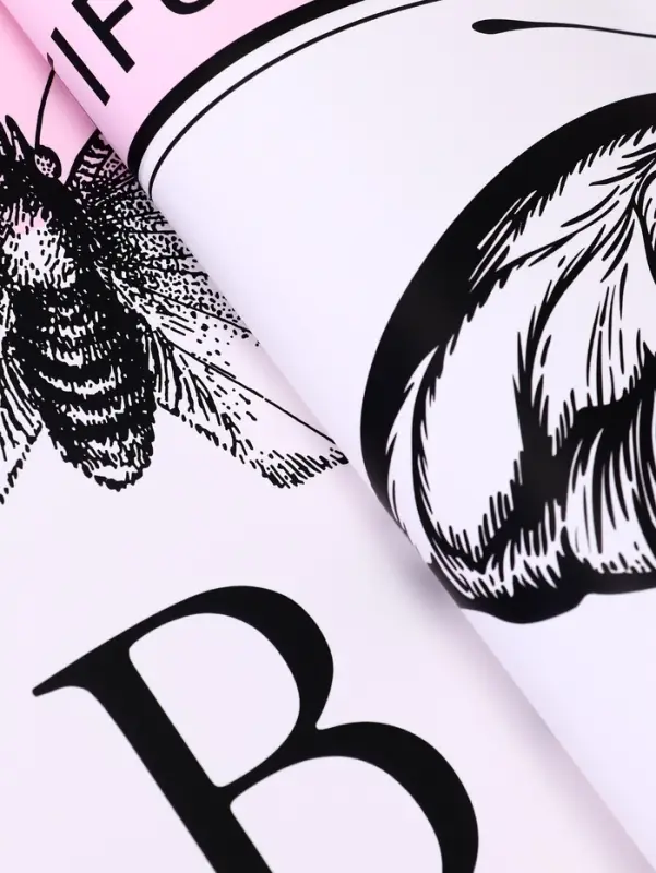 Пленка для цветов, &laquo;Бабочки&raquo;, розовый, 57&times;57&plusmn;1 см