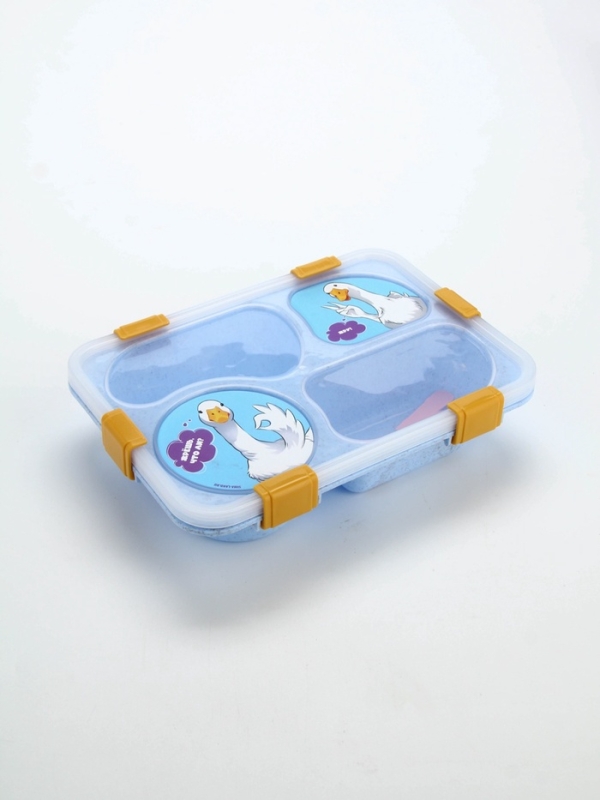 Ланч - бокс с 4 секциями &laquo;Наслаждаюсь&raquo;, 23 х 17 х 5,5 см, голубой