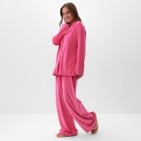 Костюм женский (рубашка и брюки) KAFTAN Plushy р. 52-54, фуксия