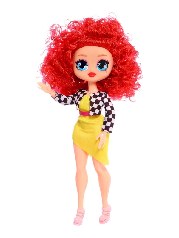 Кукла &laquo;Кудряшка Рина&raquo;, шарниры в руках, красный