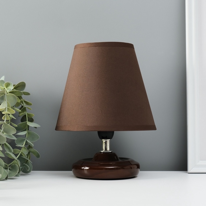 Лампа настольная "Мини" 1х40Вт Е14 кофе 15х15х20см МОДЕЛЬ: 3133993