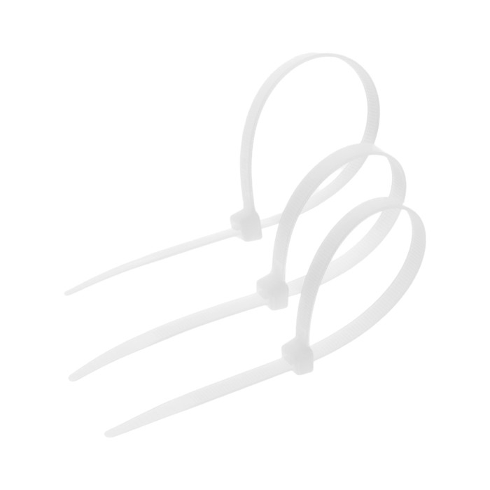 Хомут нейлоновый ТУНДРА krep для стяжки, 7.6х250 мм, белый, в упаковке 100 шт. Хомут нейлоновый ТУНДРА krep для стяжки, 7.6х250 мм, белый, в упаковке 100 шт.