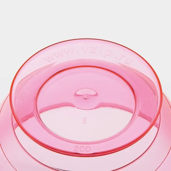 Креманка пластиковая одноразовая &laquo;Кристалл&raquo;, 200 мл, красная