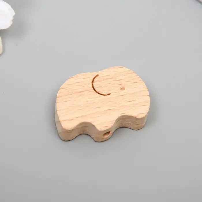 Бусина для творчества дерево "Слоненок" 2,2х3,1 см