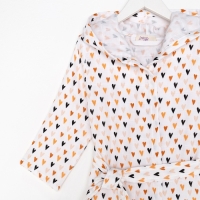 Халат детский муслиновый LoveLife &laquo;Сердечки&raquo; (4 года, рост 104-110 см) 100% хлопок, 235 гр/м2