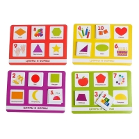 Лото &laquo;Цифры и формы&raquo;, 1-4 игрока, 3+