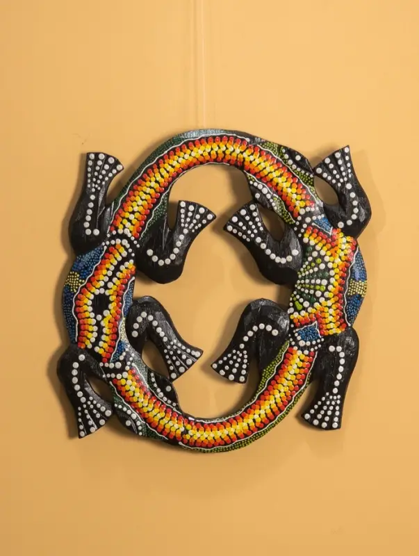 Панно настенное &laquo;Пара ящериц&raquo;, 33&times;33&times;1 см, МДФ, МИКС