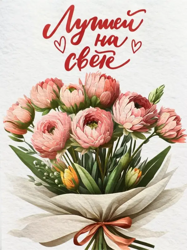 Пакет подарочный крафт &laquo;Лучшей на свете&raquo; 18&times;8&times;25 См