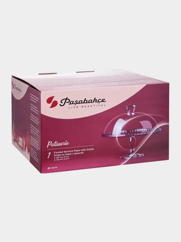 Блюдо для торта с крышкой на ножке 322 мм Патиссери
