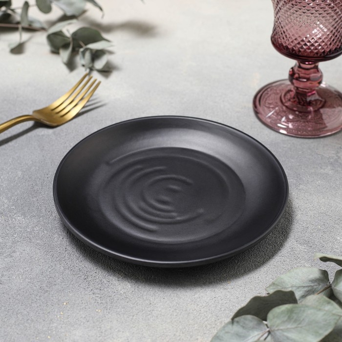 Тарелка &laquo;Чёрный Восток&raquo;, d=15,5 см, цвет чёрный