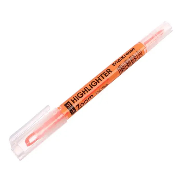 Маркер текстовыделитель 0.5-3.5 мм ErichKrause Visioline V-16 Zoom Neon, двухсторонний, оранжевый неон, чернила на водной основе