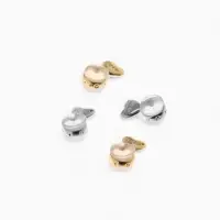 Заглушки силиконовые "Сердце" поддерживающие (3 пары), цвет золото, серебро