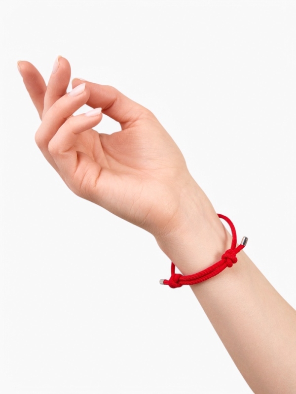 Браслет-оберег &laquo;Красная нить&raquo; защита, цвет красный в серебре, d=6