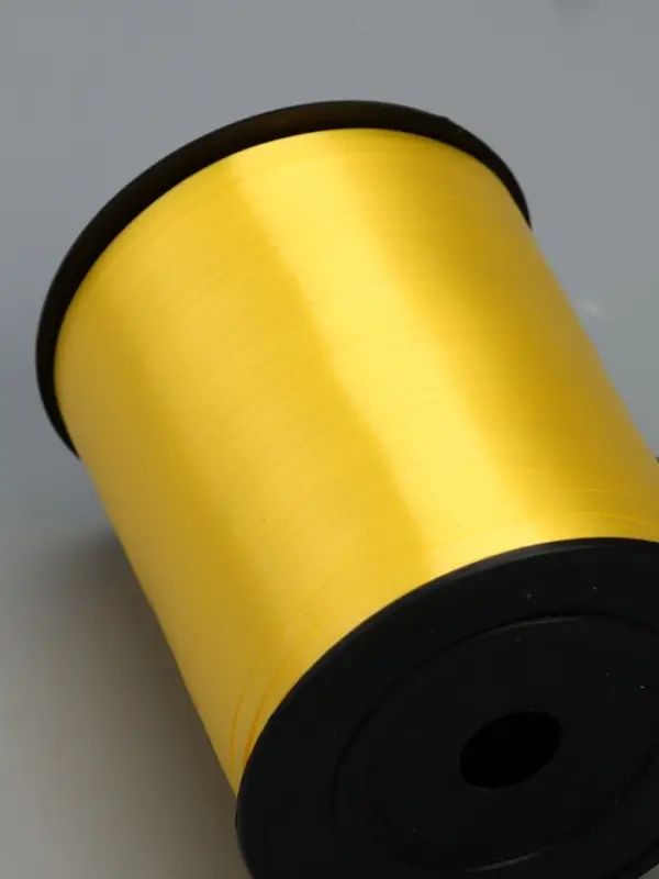 Лента для декора и подарков, желтый, 0,5 см х 500 м