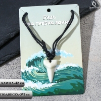 Кулон унисекс «Клык» осколок, цвет белый на чёрном шнурке, 42 см Кулон унисекс «Клык» осколок, цвет белый на чёрном шнурке, 42 см