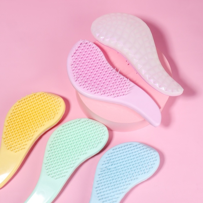 Расчёска массажная, 7,5 &times; 18,5 см, PVC коробка, цвет МИКС