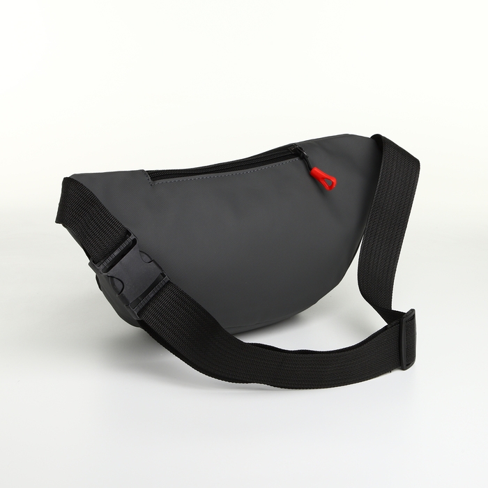 Поясная сумка на молнии, 3 наружных кармана, цвет серый Поясная сумка на молнии, 3 наружных кармана, цвет серый