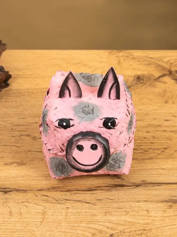 Корзинка &laquo;Поросёнок&raquo;, 8&times;8&times;13 см, бамбук