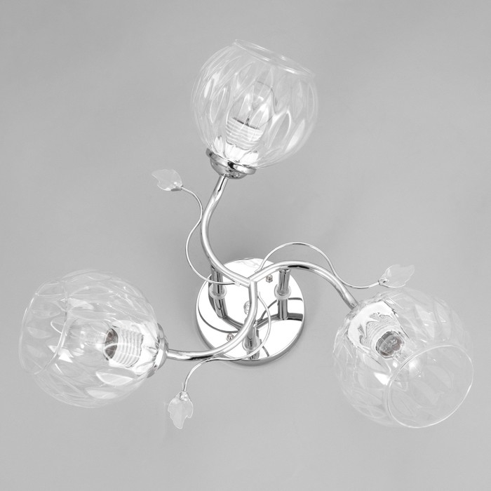 Люстра потолочная Дебра 3х40Вт Е27 Хром 46x46x22 см