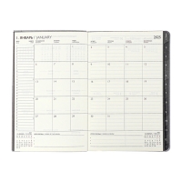 Еженедельник датир 2025г мягк обл иск кож А5 80л ESCALADA, бл тис, кр бл 70 г/м&sup2;, чёрный