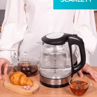 Чайник электрический стеклянный с подсветкой 2,2л