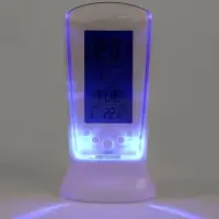 Часы - будильник LB-02 "Обелиск", дата, температура, подсветка, белый