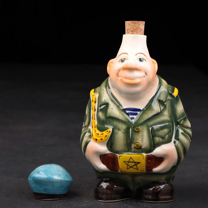 Набор фарфоровый: штоф &laquo;Дембель ВДВ&raquo;, 0.5 л + 3 рюмки, гильза