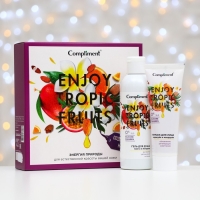 Подарочный набор косметики Compliment Enjoy Tropic Fruits№ 1400: гель для душа, 200 мл, гоммаж для лица, 80 мл Подарочный набор косметики Compliment Enjoy Tropic Fruits№ 1400: гель для душа, 200 мл, гоммаж для лица, 80 мл