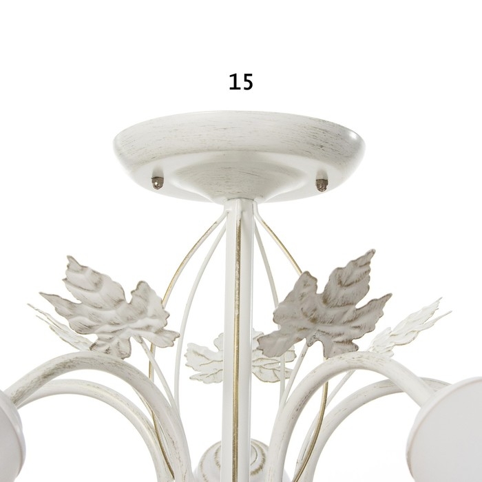 Люстра "Сусана" 5х15Вт Е27 белый/золото 58х58х32см BayerLux