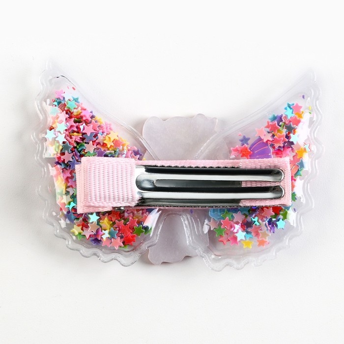 Заколка для волос с шейкером &laquo;Милый единорожек&raquo;, 6 х 4.5 см