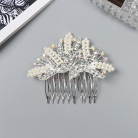 Гребень для волос "Келли" бабочка, 8х6 см, серебро