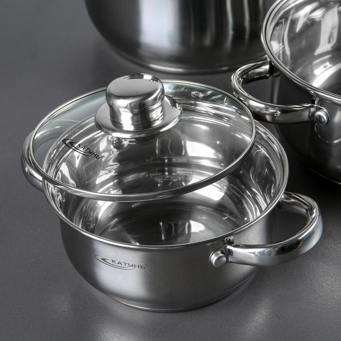 Набор кастрюль «Гретта», 4 предмета: 1,6 л, 2,2 л, 3,2 л, 4,2 л, стеклянные крышки, капсульное дно, индукция Набор кастрюль «Гретта», 4 предмета: 1,6 л, 2,2 л, 3,2 л, 4,2 л, стеклянные крышки, капсульное дно, индукция