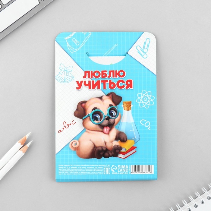 Подарочный набор на выпускной: Блокнот А6, 32л, наклейки и магнитные закладки 2 шт &laquo;Выпускник&raquo;