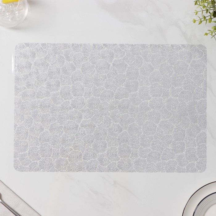 Салфетки сервировочные на стол Доляна &laquo;Фейерверк&raquo;, 4 шт, 30&times;45 см, цвет серебро