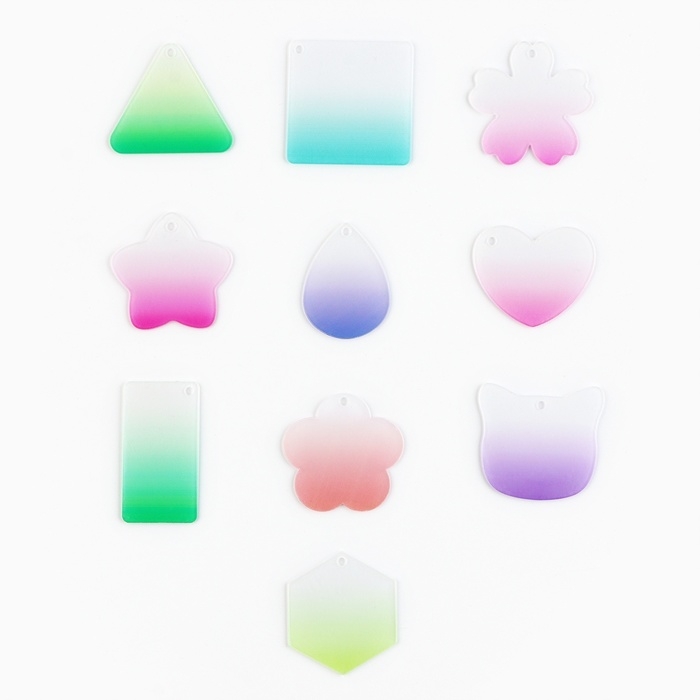 Большой набор для создания акриловых брелоков с наклейками Большой набор для создания акриловых брелоков с наклейками