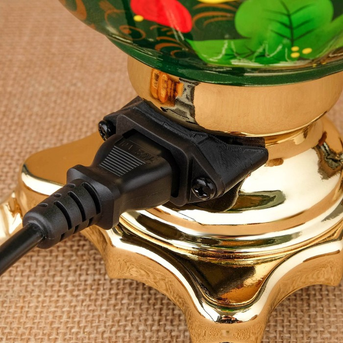 Набор &laquo;Маки на зелёном&raquo;, жёлудь, 3 предмета, самовар 3 л, заварочный чайник 0,7 л, поднос