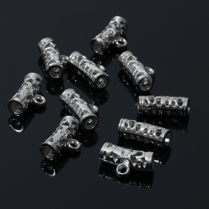 Держатель для кулона 2,2×1,2×0,8 см, (набор 10 шт.), цвет серебро Держатель для кулона 2,2×1,2×0,8 см, (набор 10 шт.), цвет серебро