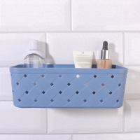 Органайзер для хранения, навесной, 1 секция, с клеевыми крючками, 21,5 &times; 11,5 &times; 7,5 см, цвет МИКС