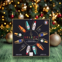 Новый год. Шоколад фигурный BO&Icirc;TE SELECT BY ABTEY, с алкогольной начинкой, ассорти, 13 г