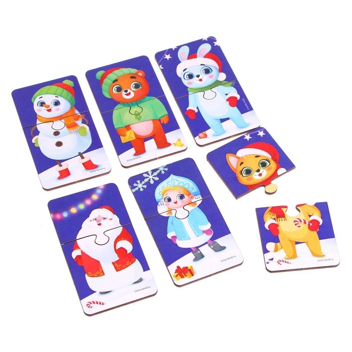 Пазлы-половинки &laquo;Новый год! Новогодняя кутерьма&raquo;