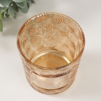 Банка для свечей стекло "Вихрь" прозрачный оранжевый 350 мл 8,5х8,5х10 см Банка для свечей стекло "Вихрь" прозрачный оранжевый 350 мл 8,5х8,5х10 см