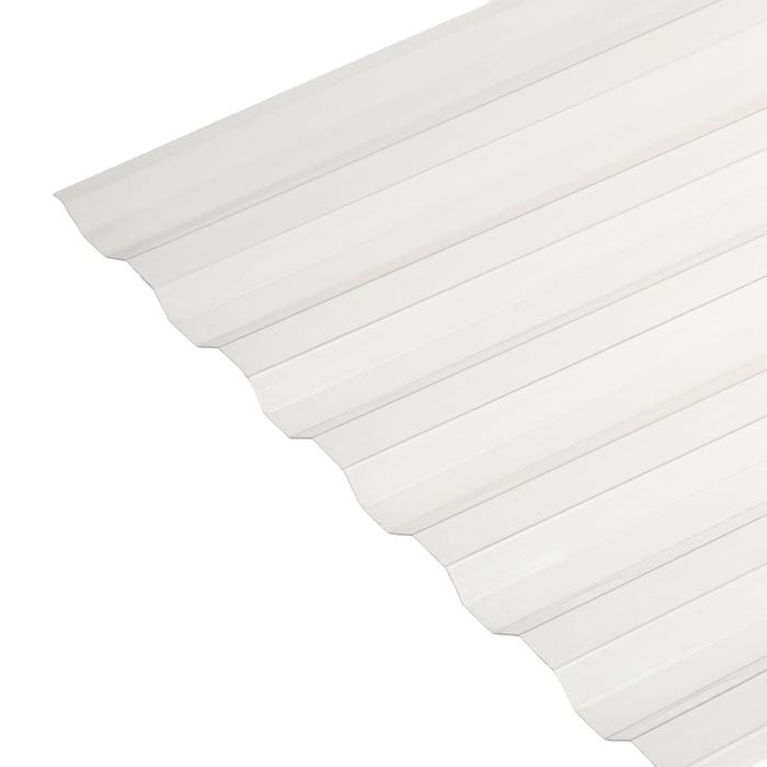 Поликарбонат монолитный, кровельный, трапеция 0.8 мм, 2 × 1,05 м, прозрачный Поликарбонат монолитный, кровельный, трапеция 0.8 мм, 2 × 1,05 м, прозрачный