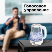 Чайник электрический REDMOND SkyKettle RK-G203S, стекло, 2 л, 2200 Вт, регулир. t°, белый Чайник электрический REDMOND SkyKettle RK-G203S, стекло, 2 л, 2200 Вт, регулир. t°, белый