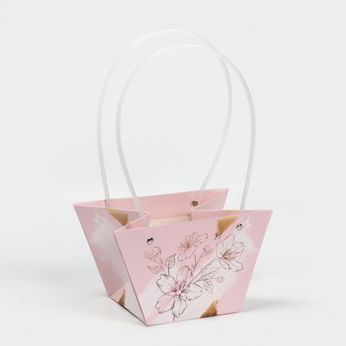 Пакет влагостойкий для цветов &laquo;Нежность&raquo;, 20 х 12 х 20 см