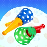 Игра &laquo;Кидай лови. Дуэль&raquo;, 2 конуса, 2 шарика