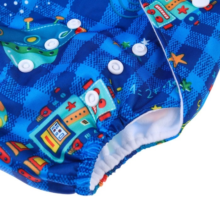 Многоразовый подгузник «Космос», 3-15 кг, цвет синий, Крошка Я Многоразовый подгузник «Космос», 3-15 кг, цвет синий, Крошка Я