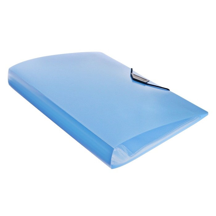 Папка с 60 вкладышами А4, 700 мкм, Calligrata TOP Breeze, на резинке, небесный, тиснение Папка с 60 вкладышами А4, 700 мкм, Calligrata TOP Breeze, на резинке, небесный, тиснение "под кожу"